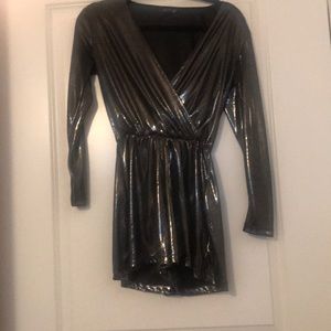 Topshop Metallic Gunmetal Romper